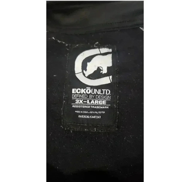Vintage Ecko Unlimited track jacket mens size XXXL black and white full‎ zip - Picture 5 of 6